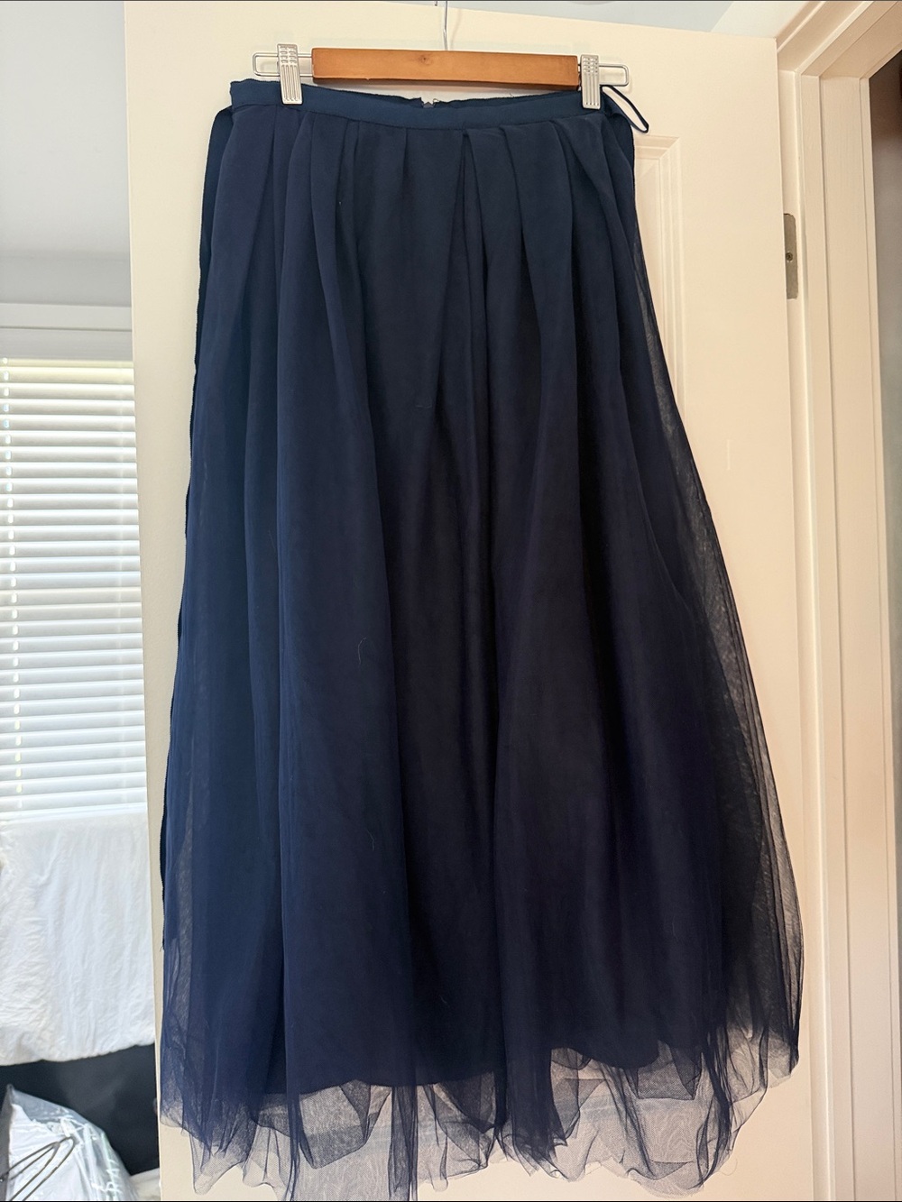 J. Crew Navy Tulle Maxi Skirt